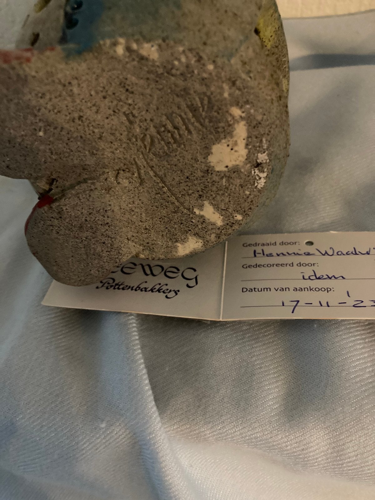 Keramiek vogel object, Ophalen of Verzenden, Zo goed als nieuw