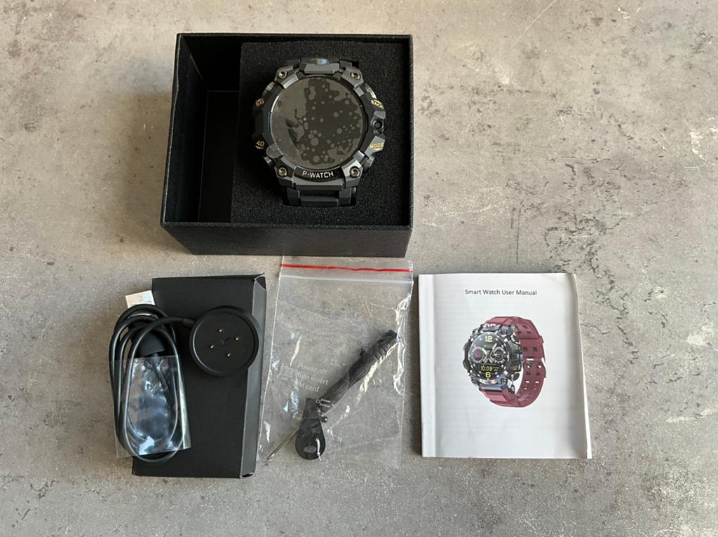 Smartwatch zwart, Sieraden, Tassen en Uiterlijk, Horloges | Heren, Ophalen of Verzenden, Nieuw, Polshorloge, Overige merken