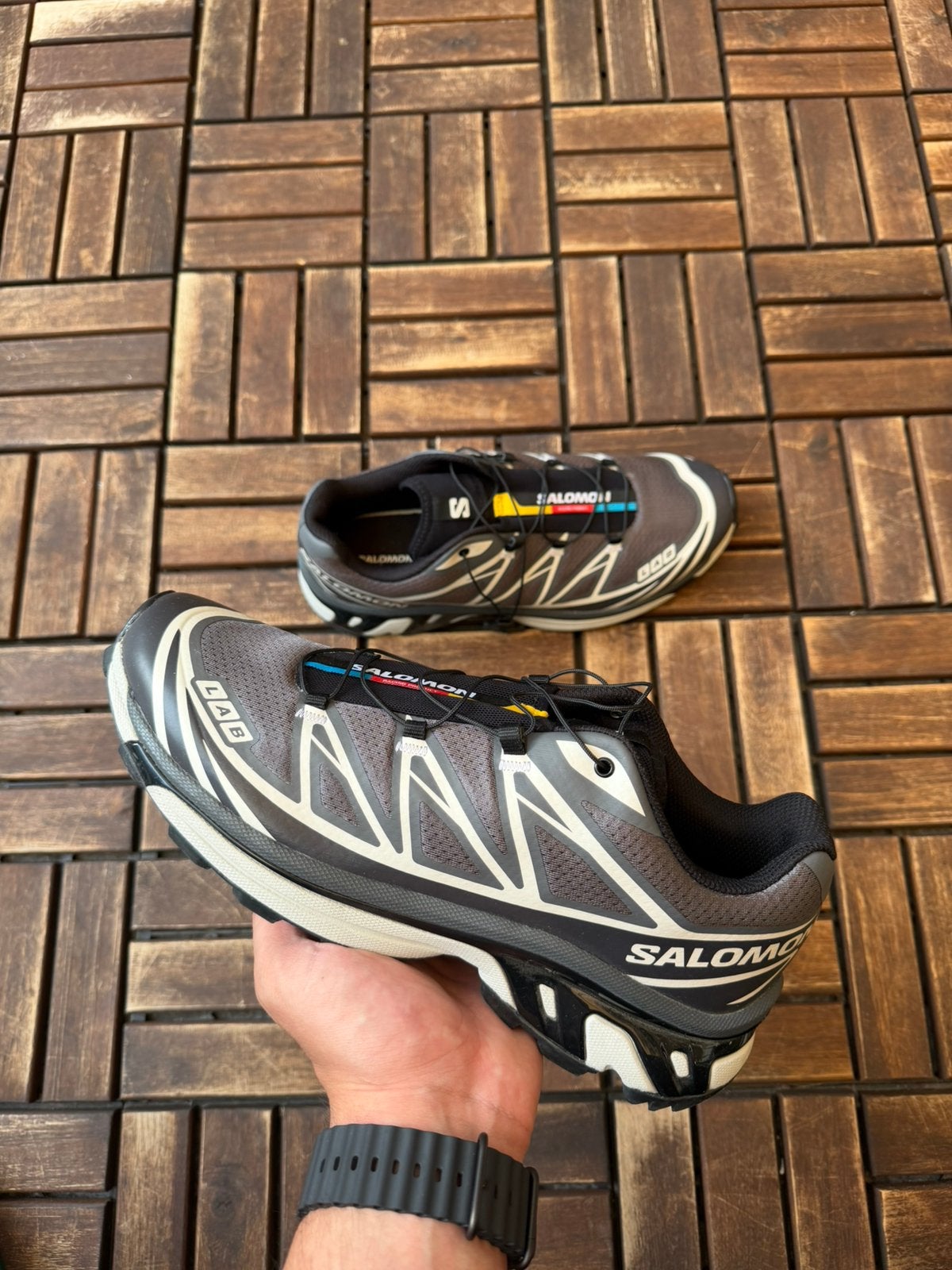 Salomon XT-6 Advanced ‘Grey/Black’ | Maat 44, Zwart, Ophalen of Verzenden, Sneakers of Gympen, Zo goed als nieuw