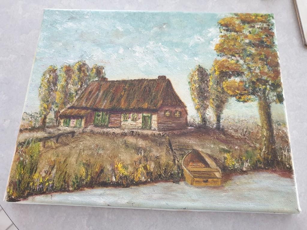 Mooi oud schilderijtje, Ophalen of Verzenden