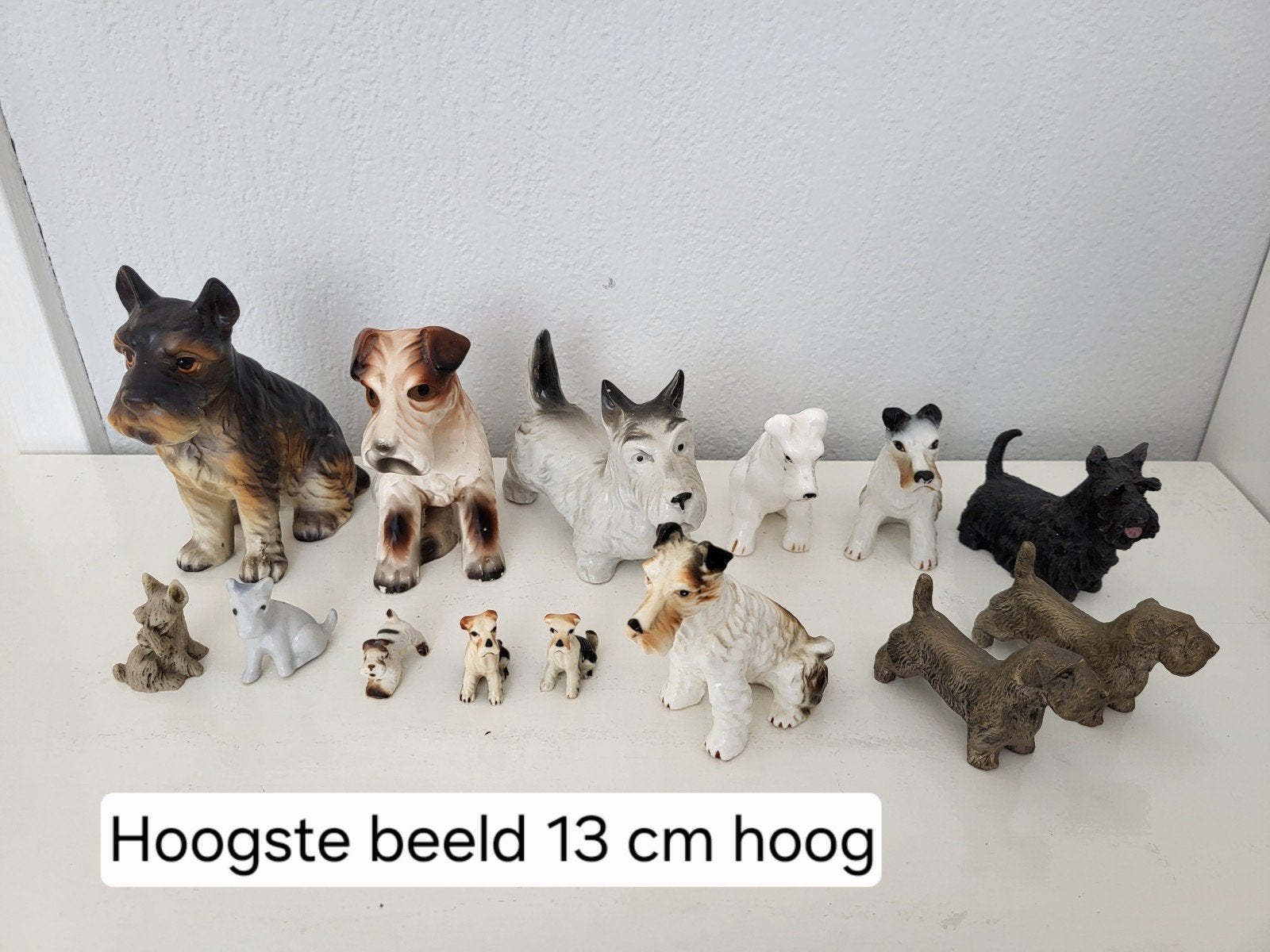 Verzameling terriër / schnauzer hondenbeeldjes, Ophalen of Verzenden, Gebruikt, Dier