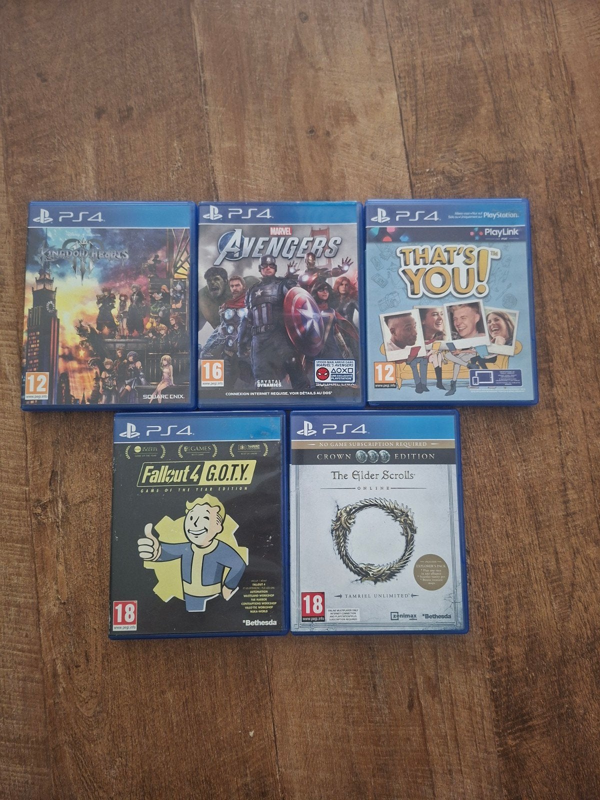 5x PS4  games., Gebruikt, 1 speler, Vanaf 12 jaar, Ophalen