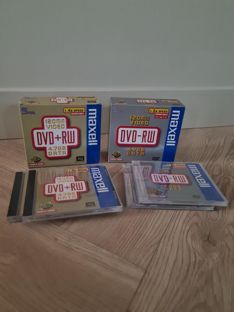 Maxell DVD+RW en DVD-RW schijven - 14 stuks., Herschrijfbaar, Nieuw, Ophalen of Verzenden, Dvd