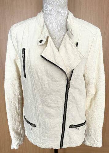 Maison Scotch biker jasje maat 3 38/40, Maat 38/40 (M), Wit, Ophalen of Verzenden, Zo goed als nieuw
