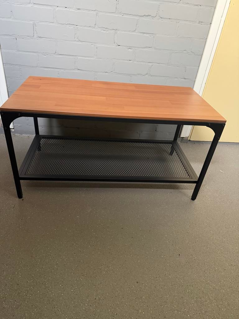 Ikea Salontafel - Rustiek Metaal & Massief Hout, Huis en Inrichting, Tafels | Salontafels, Ophalen, Gebruikt, 100 tot 150 cm, 50 tot 100 cm