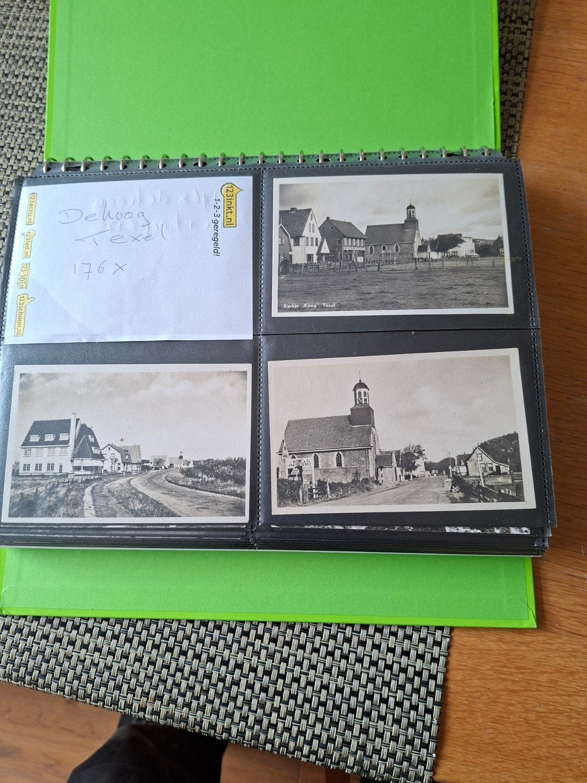 album De Koog, Texel (176 stuks), Verzamelen, Ophalen of Verzenden, 1940 tot 1960, Gelopen, Noord-Holland