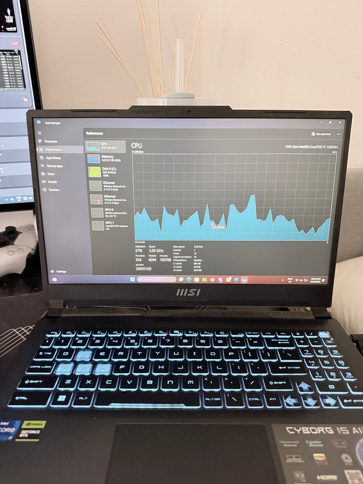 MSI Cyborg 15 A12VF Gaming Laptop - i7-12650H, RTX 4060, Computers en Software, Ophalen, Met videokaart, 2 tot 3 Ghz, Zo goed als nieuw
