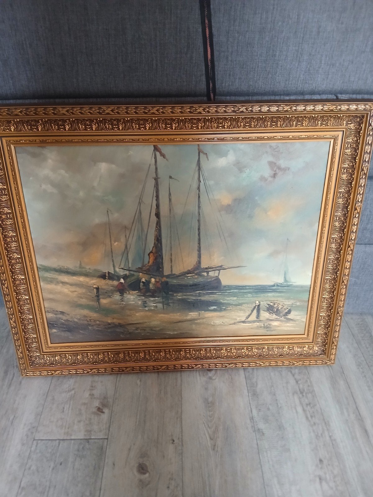 olieverf schilderij .Gesigneerd ., Antiek en Kunst, Kunst | Schilderijen | Klassiek, Ophalen, Klassiek, Doek