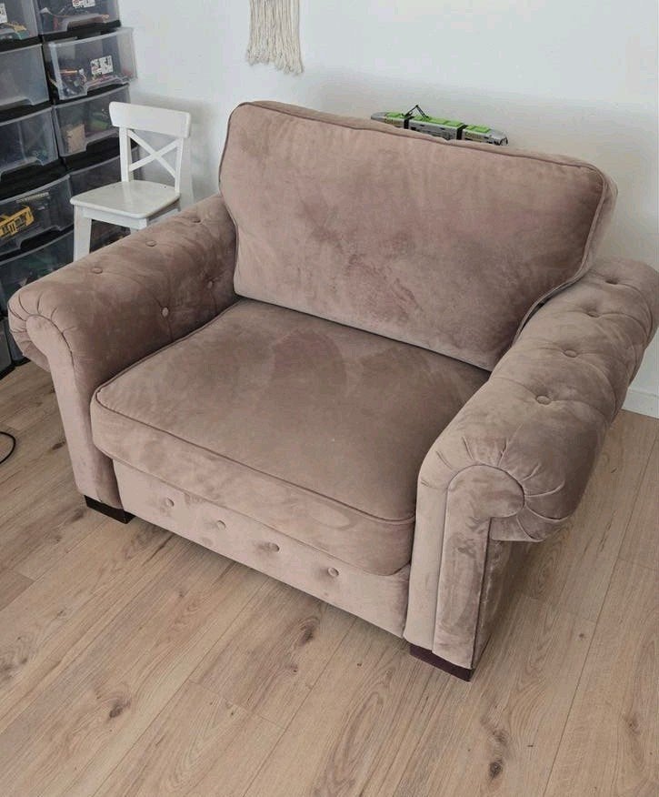 Gratis: Comfortabele Loveseat fauteuil bank stoel, Huis en Inrichting, Fauteuils, Ophalen, Zo goed als nieuw, Nvt, Stof