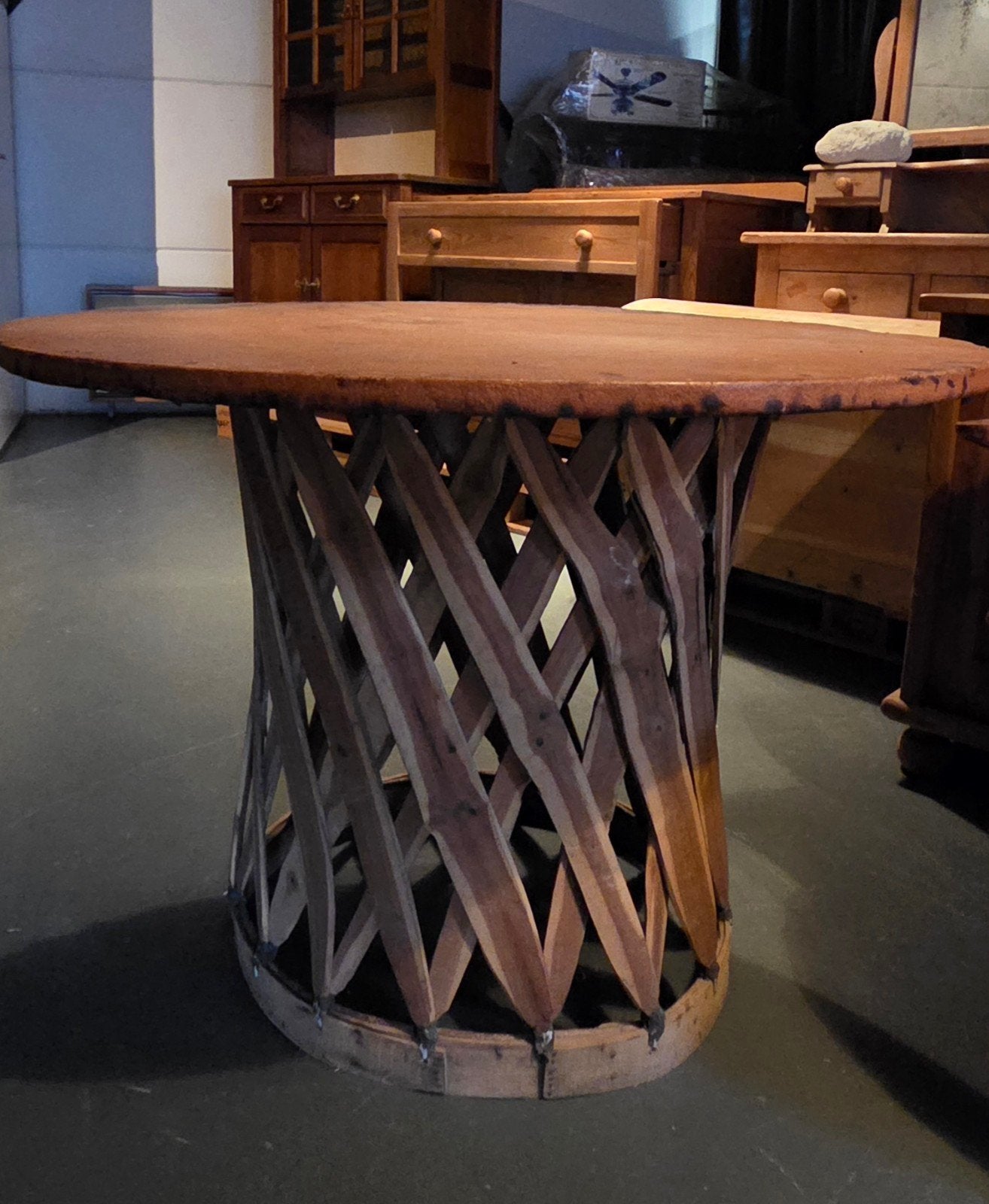 oud Mexicaanse stoelen met tafel, Ophalen