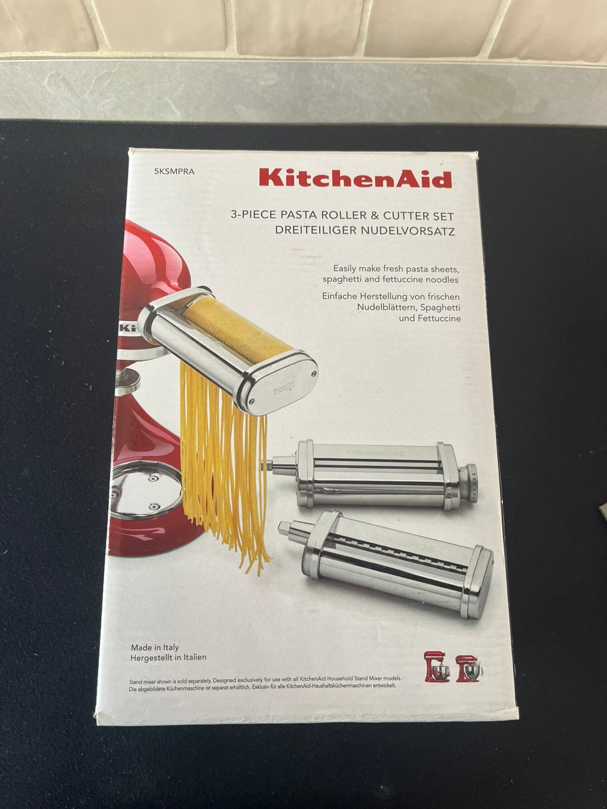 Kitchenaid Pastaroller & cutter set 3 delig., 4 liter of meer, Ophalen of Verzenden, Zo goed als nieuw, 3 snelheden of meer