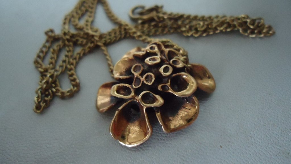 Brons goud originelen Hannu ikonen ketting met hanger, Ophalen of Verzenden, Zo goed als nieuw, Goud, Overige materialen