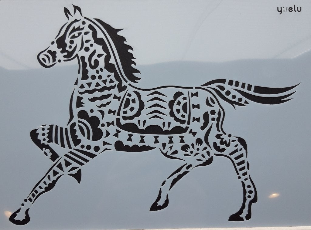 Deco stencil A4 Paard NIEUW, Hobby en Vrije tijd, Dieren, Yuelu, Overige typen, Onbekend