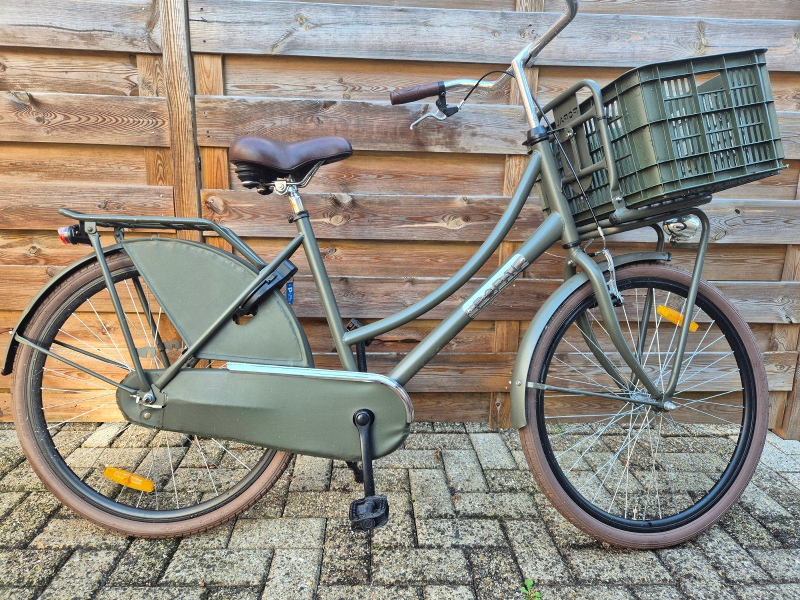 Popal meisjes/dames fiets 26 inch transportfiets met mand en, Fietsen en Brommers, Fietsen | Dames | Damesfietsen, Terugtraprem