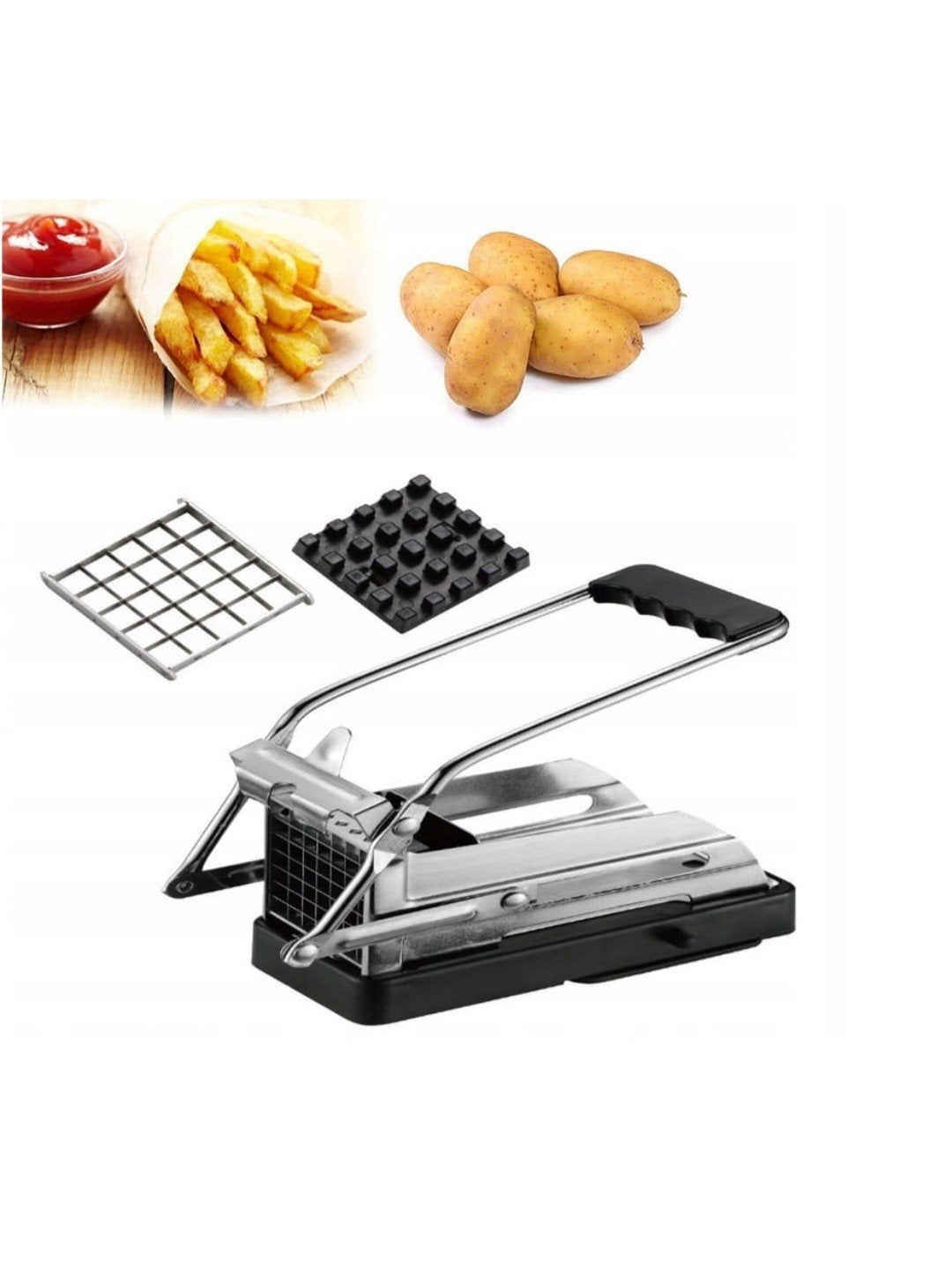Professionele Friet Snijder - RVS Aardappel Snijmachine, Ophalen of Verzenden, Metaal, Snijmachine, Overige merken