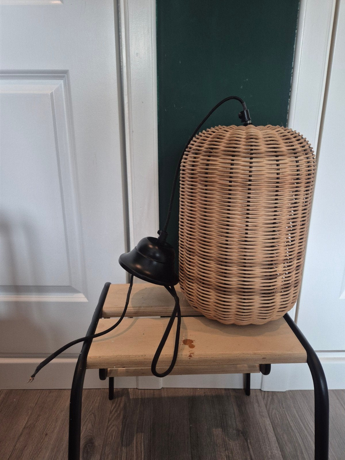 Zara Home rotan hanglamp, Bohemian, Scandinavisch, Natuurlijk, Natuurlijk materiaal, E14 (klein), Ophalen of Verzenden