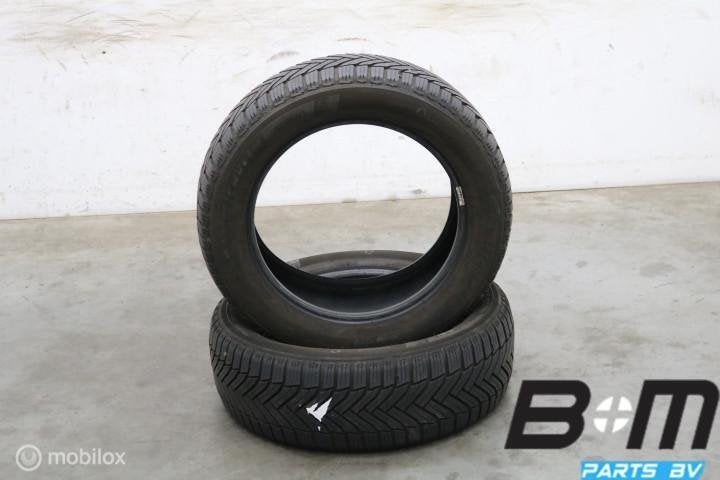 2 x 2055516 91H Michelin Alpin 6 met 5.5mm 205 55 16, Gebruikt, Band(en)