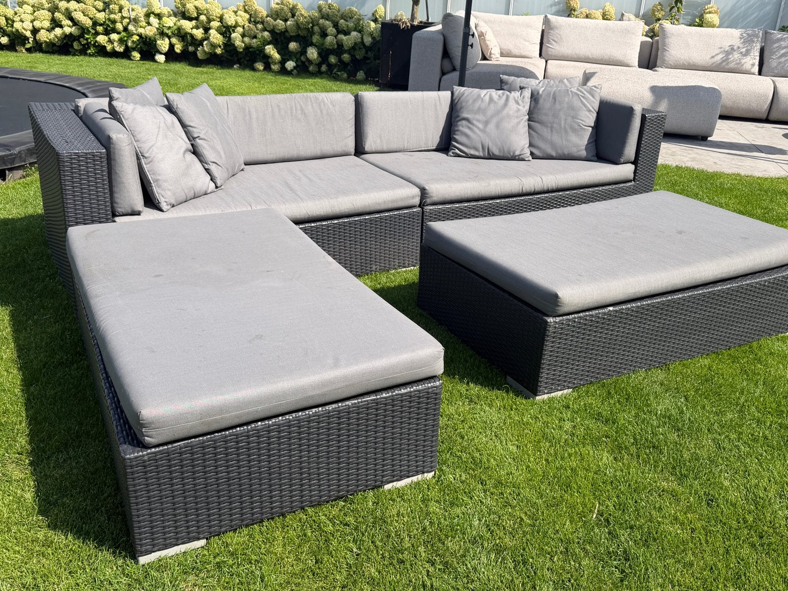 Loungeset, Ophalen, Rotan, Meer dan 8 zitplaatsen, Zo goed als nieuw