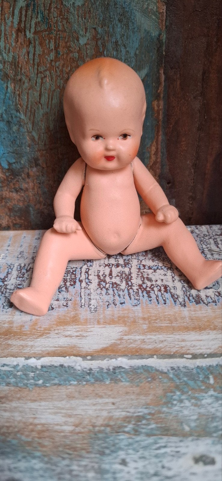 Brocante babypopje, Antiek en Kunst, Antiek | Speelgoed, Ophalen of Verzenden