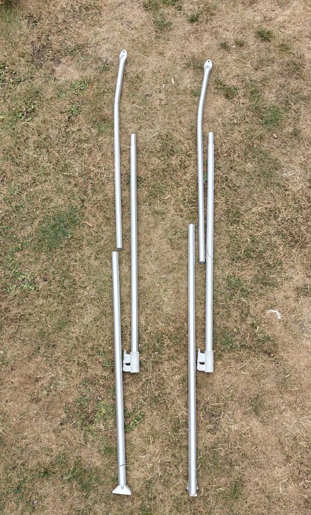 2 verstelbare luifelstaanders voor zijwanden – 200-245 cm, Ophalen, Gebruikt