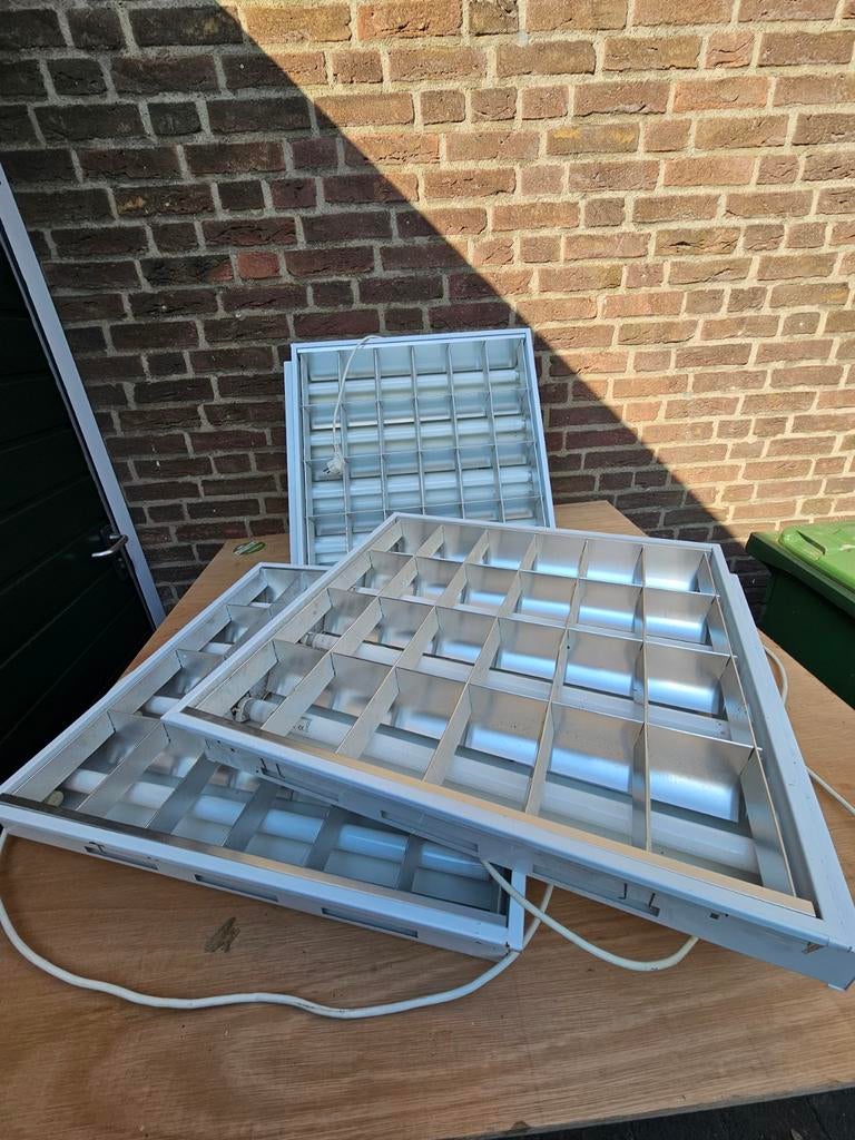 Tl inbouw plafond bakken 3 stuks  60x60, Ophalen of Verzenden, Minder dan 50 watt