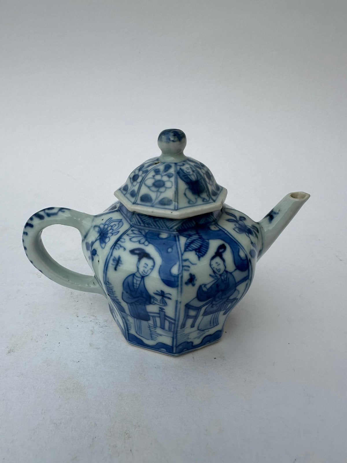 Chinees Kangxi Theepotje lange lijs decor 1662-1722, Ophalen of Verzenden