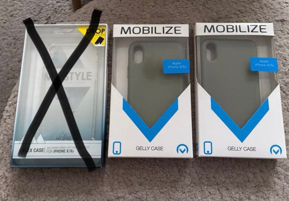 2 iPhone X/XS hoesje - Nieuw in verpakking, Telecommunicatie, Mobiele telefoons | Hoesjes en Frontjes | Apple iPhone, Kunststof