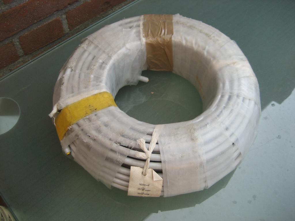 elektriciteit kabel koper NYM-J - 1x10mm VDE 0250 - 50 meter, Doe-het-zelf en Verbouw, Elektra en Kabels, Ophalen, Nieuw, Kabel of Snoer