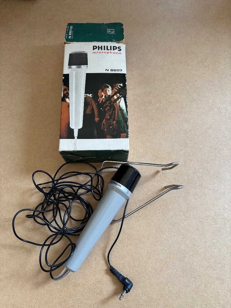 Philips N 8207 microfoon, Ophalen of Verzenden, Gebruikt, Overige typen