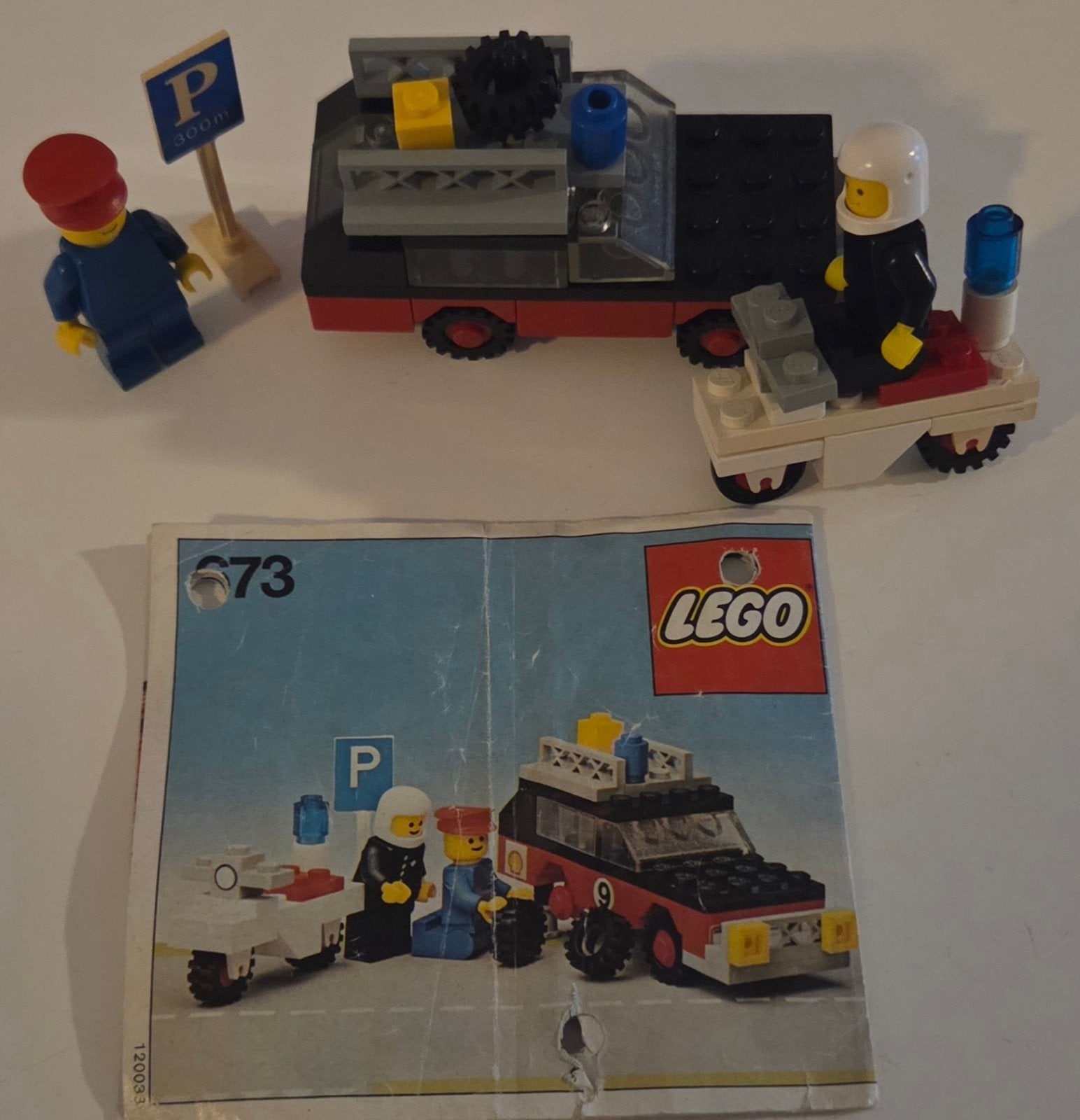Lego City 673: Vrachtwagen met aanhanger en figuren, Lego, Ophalen of Verzenden, Inclusief minifiguren, Complete set
