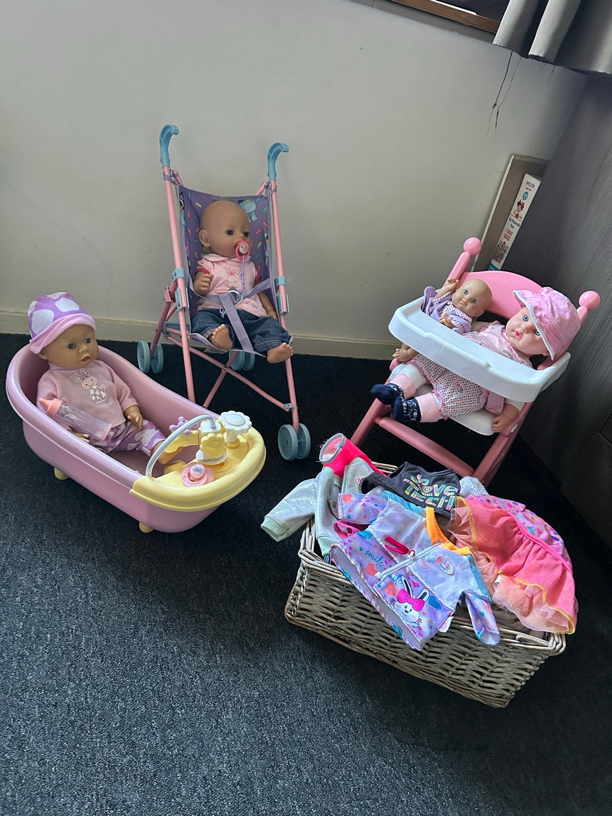2x Baby Born en merkloze poppenkleertjes plus poppen, Ophalen, Gebruikt, Babypop