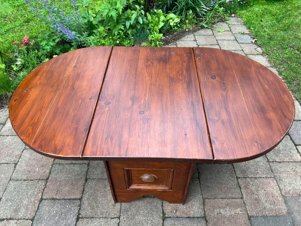 Massief Houten Uitklapbare ovale Salontafel koloniale stijl, Huis en Inrichting, Tafels | Salontafels, Ophalen, 100 tot 150 cm