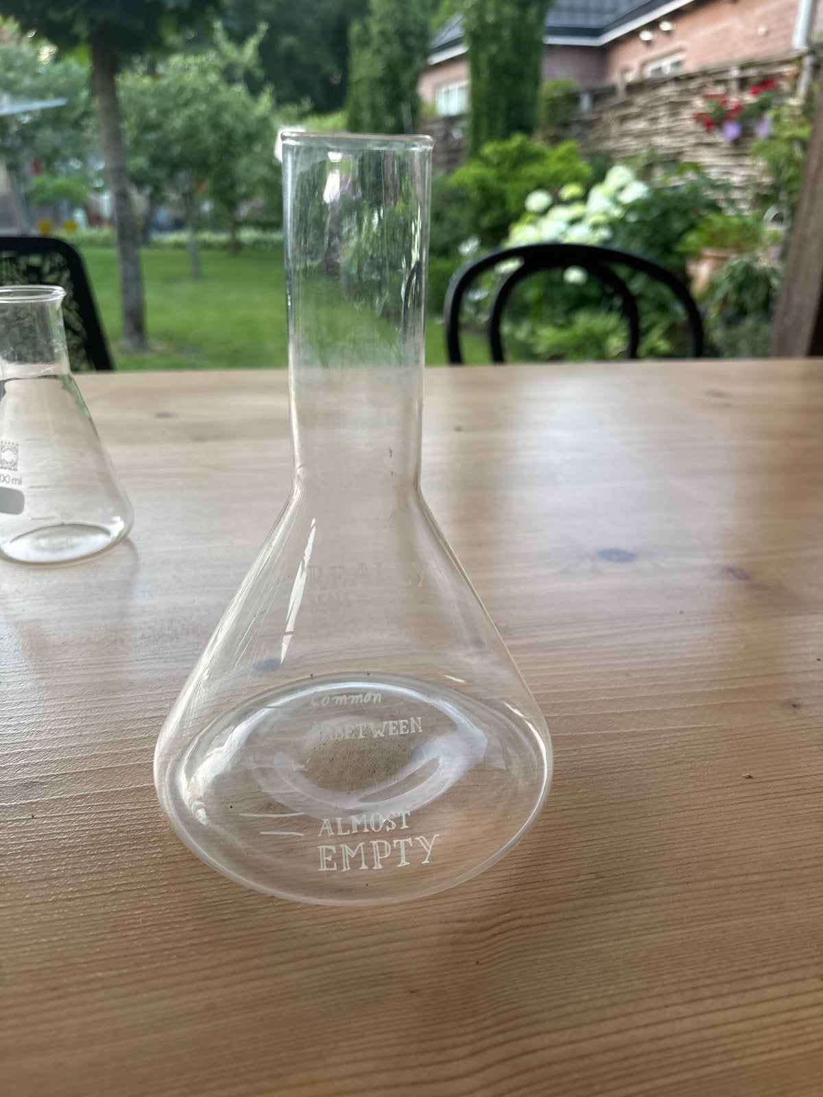 Grappige Glazen Erlenmeyer geen origineel laboratorium glas, Ophalen of Verzenden, Zo goed als nieuw