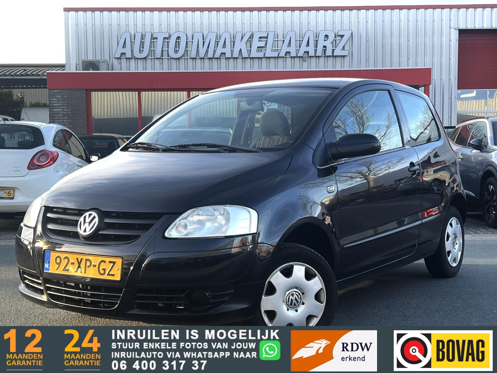Volkswagen Fox 1.4 Trendline ORIGINEEL NEDERLANDS. GOEDE STA, Auto's, Voorwielaandrijving, 4 stoelen, Zwart, Origineel Nederlands