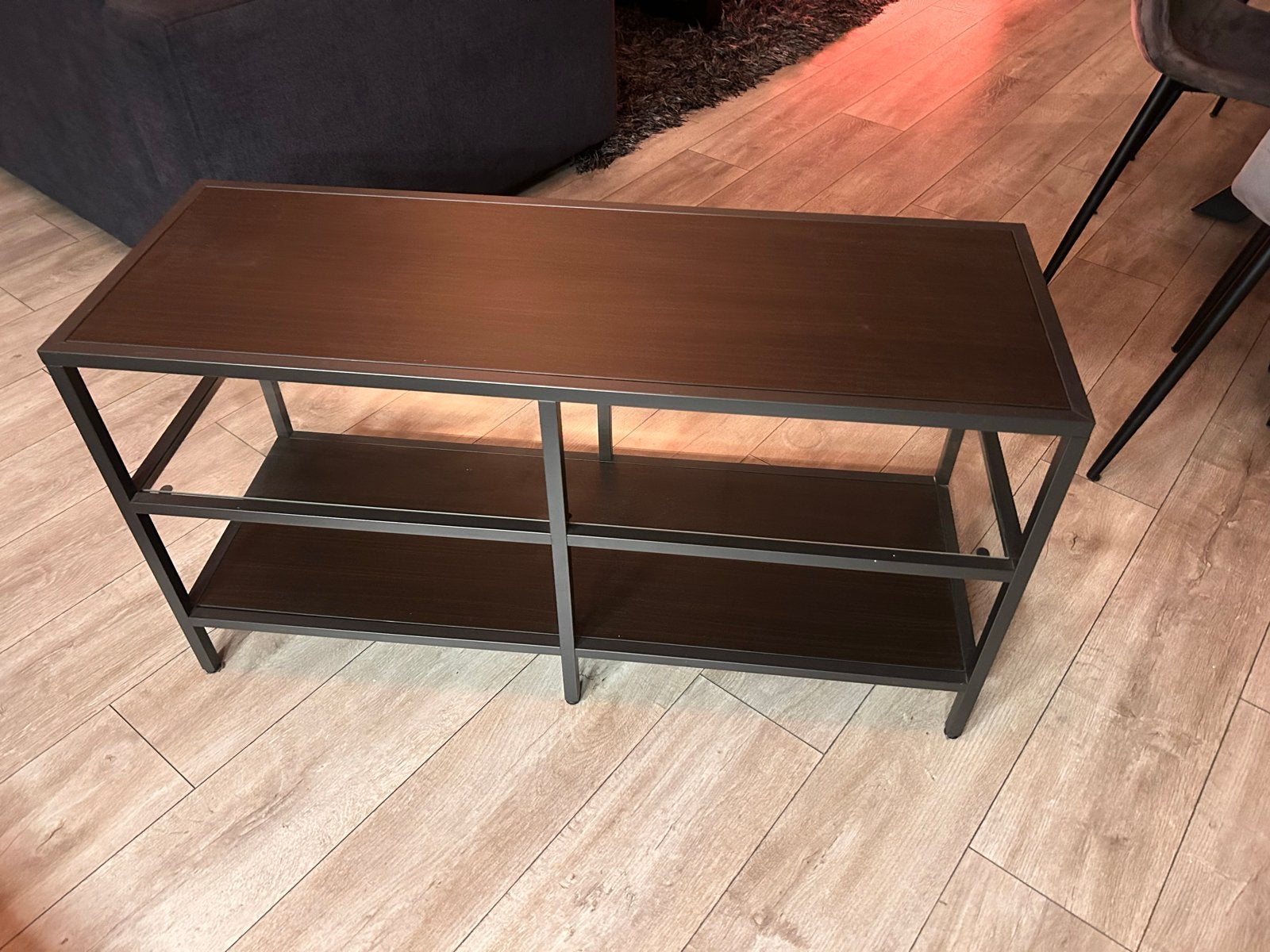 Ikea Moderne TV-meubel/salontafel met metalen frame, Ophalen, 50 – 75, Gebruikt, 100 tot 150 cm