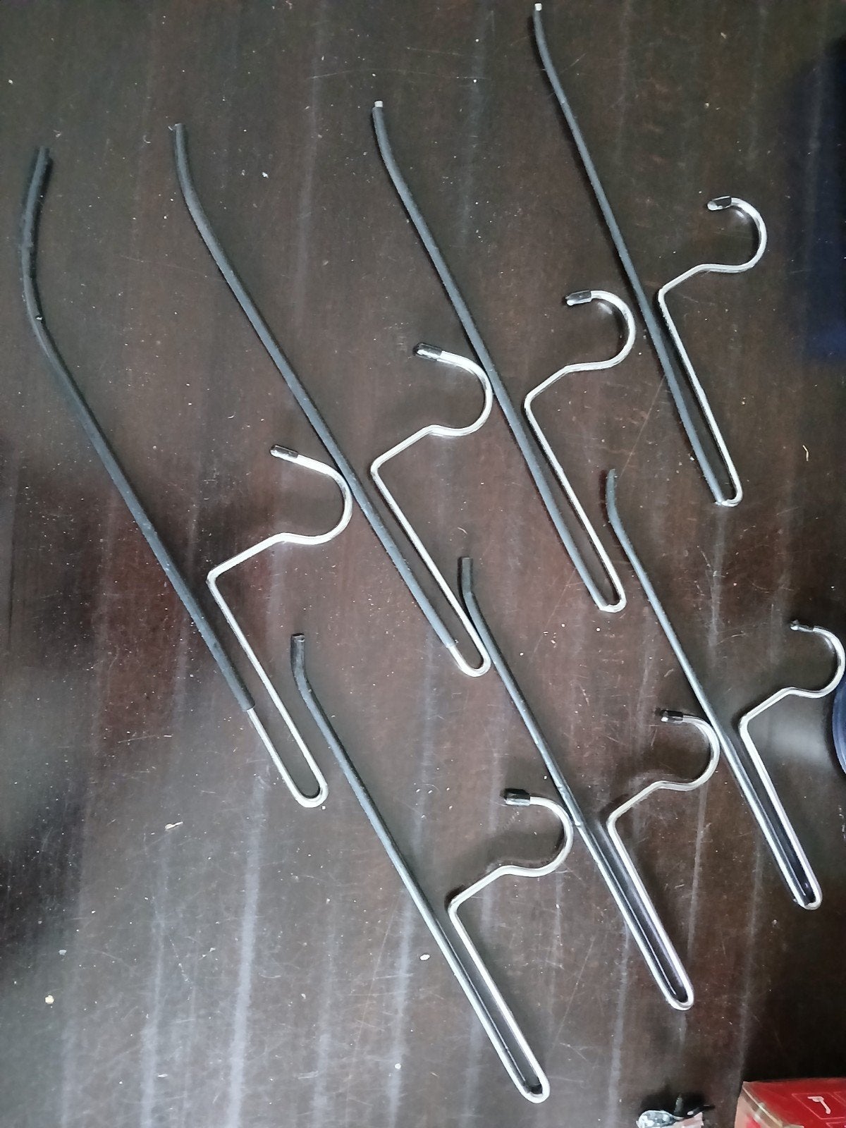 7 ouderwetse broekenhangers, Huis en Inrichting, Woonaccessoires | Kapstokken, Ophalen, Wandkapstok, Minder dan 100 cm