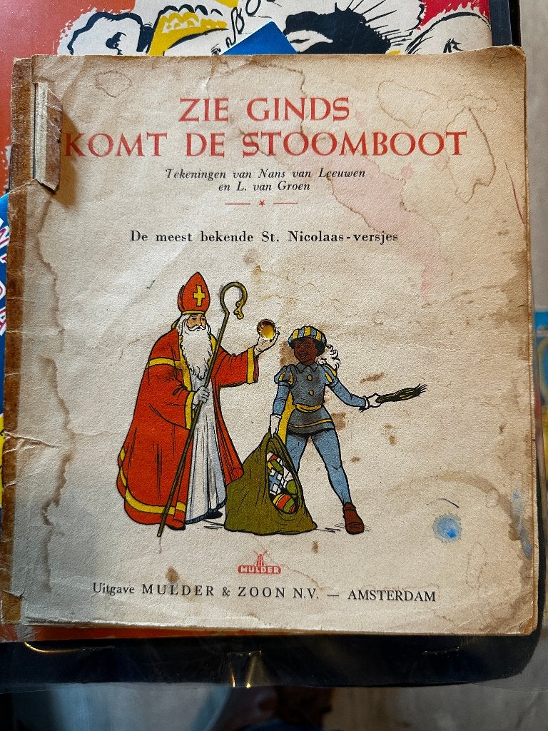 Vintage Sinterklaasboek 1950 Mulder & Zoon Nans van Leeuwen, Ophalen, Gebruikt