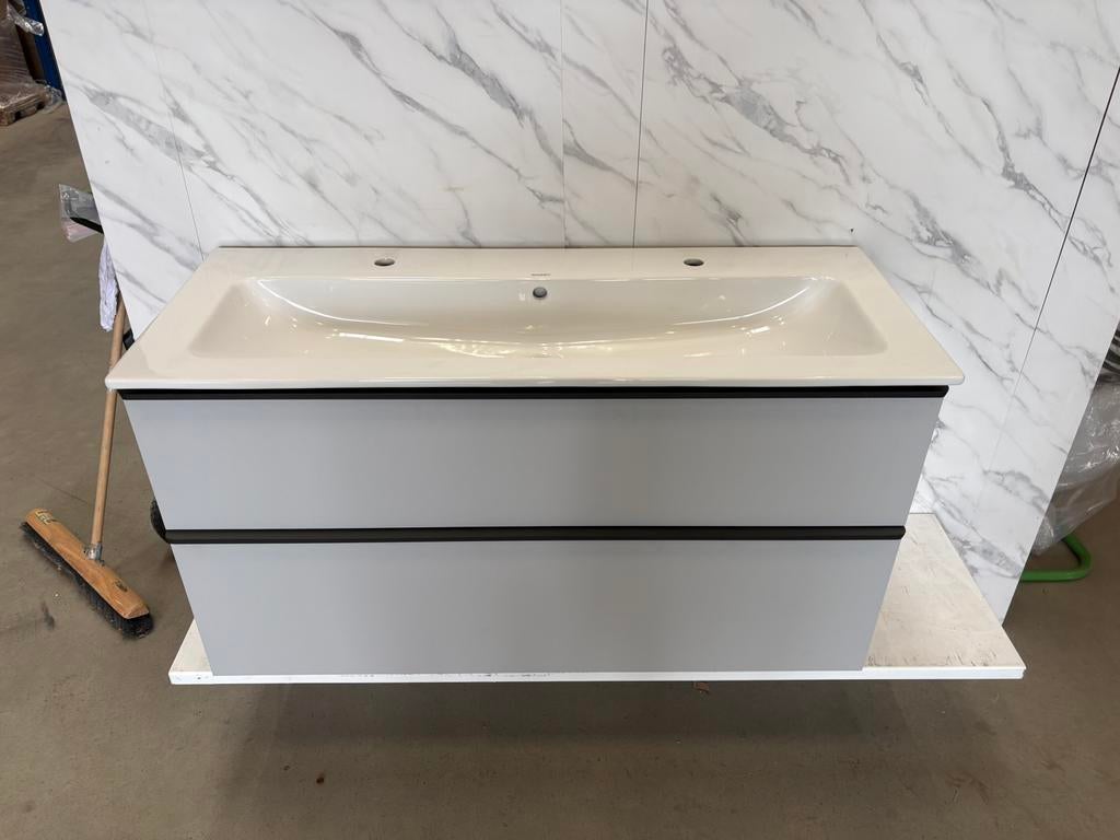 Badkamermeubel 120 cm Duravit Stormgrijs Keramische wastafel, 100 tot 150 cm, Duravit, Wltradingnl@outlook.com, Nieuw