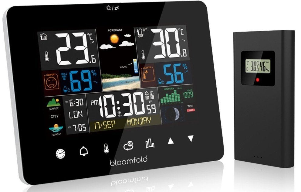 Bloomfeld Weerstation met Binnen- en 2x Buitensensor, Ophalen of Verzenden, Zo goed als nieuw, Weerstation