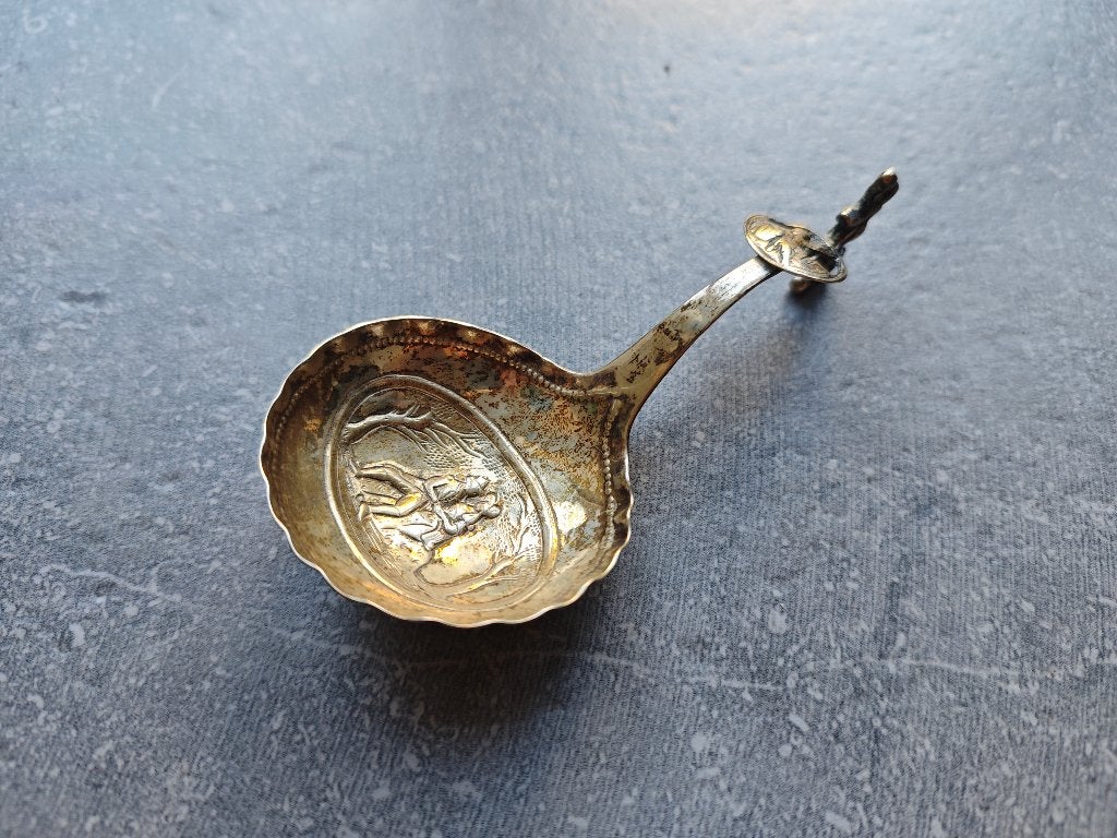 Zilveren Friese roomlepel, T. Eekhoff Leeuwarden, 1818-1826, Ophalen of Verzenden