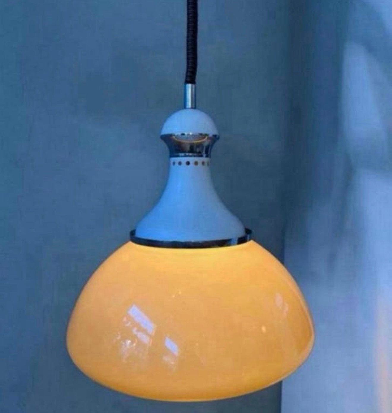 Stilux Milano Hanglamp Italië ca. 1960 – Mid Century, Ophalen of Verzenden, Metaal