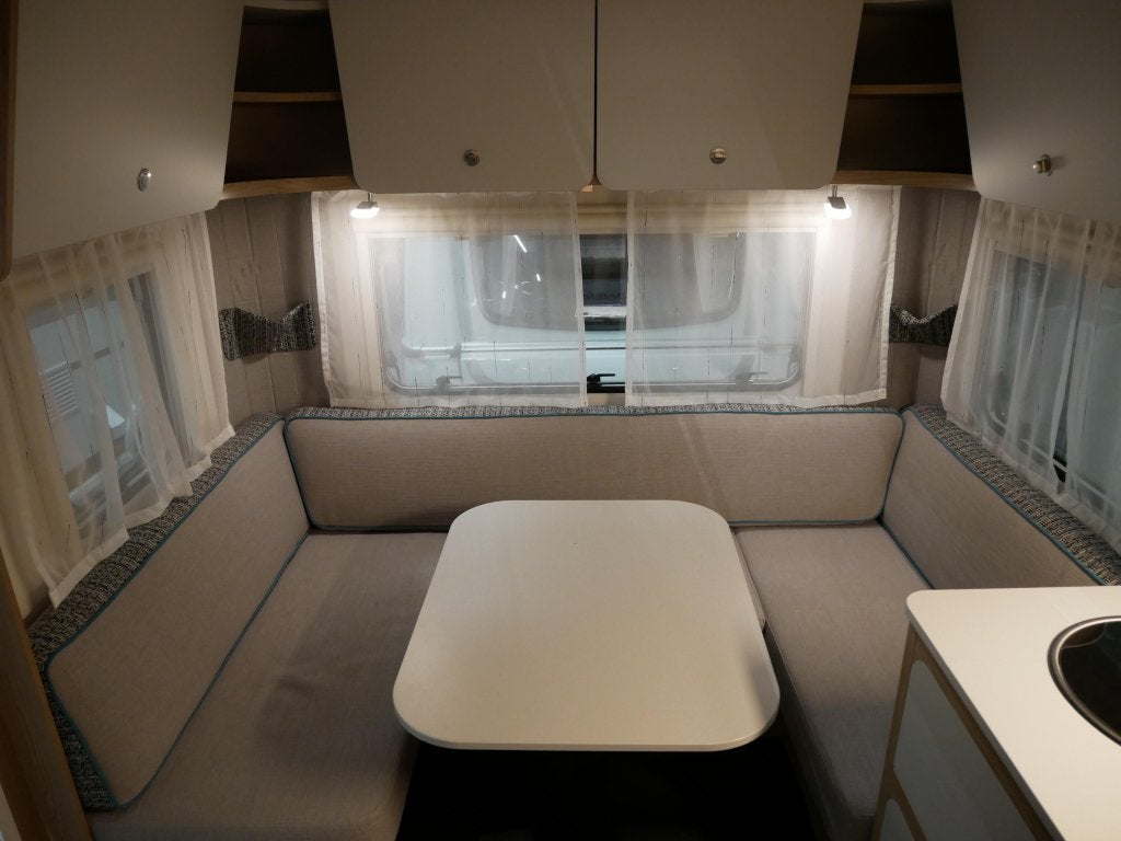 Dethleffs Aero 470 FR NU MET INKOOPTOPPER!, Caravans en Kamperen, Schokbreker, Rondzit, Bedrijf, Overige typen