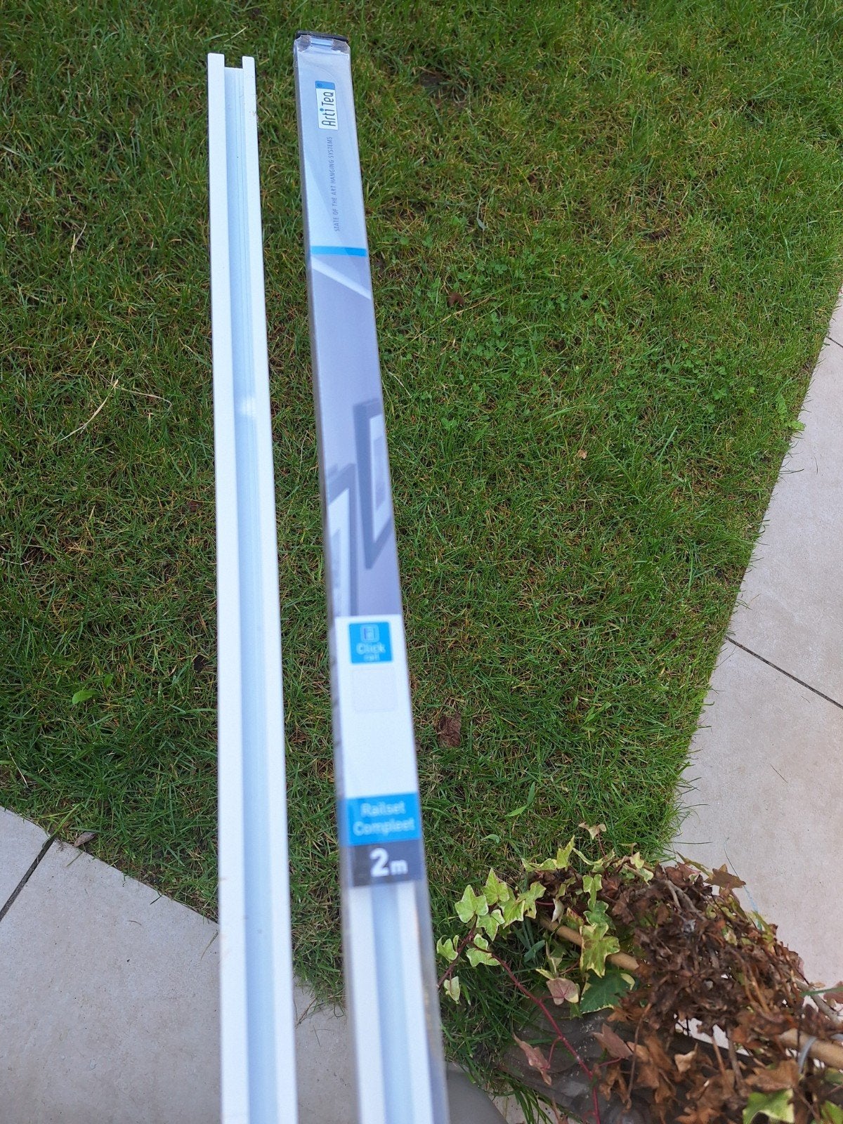 2x Schilderij ophangrails 2 meter - compleet railsset, Ophalen
