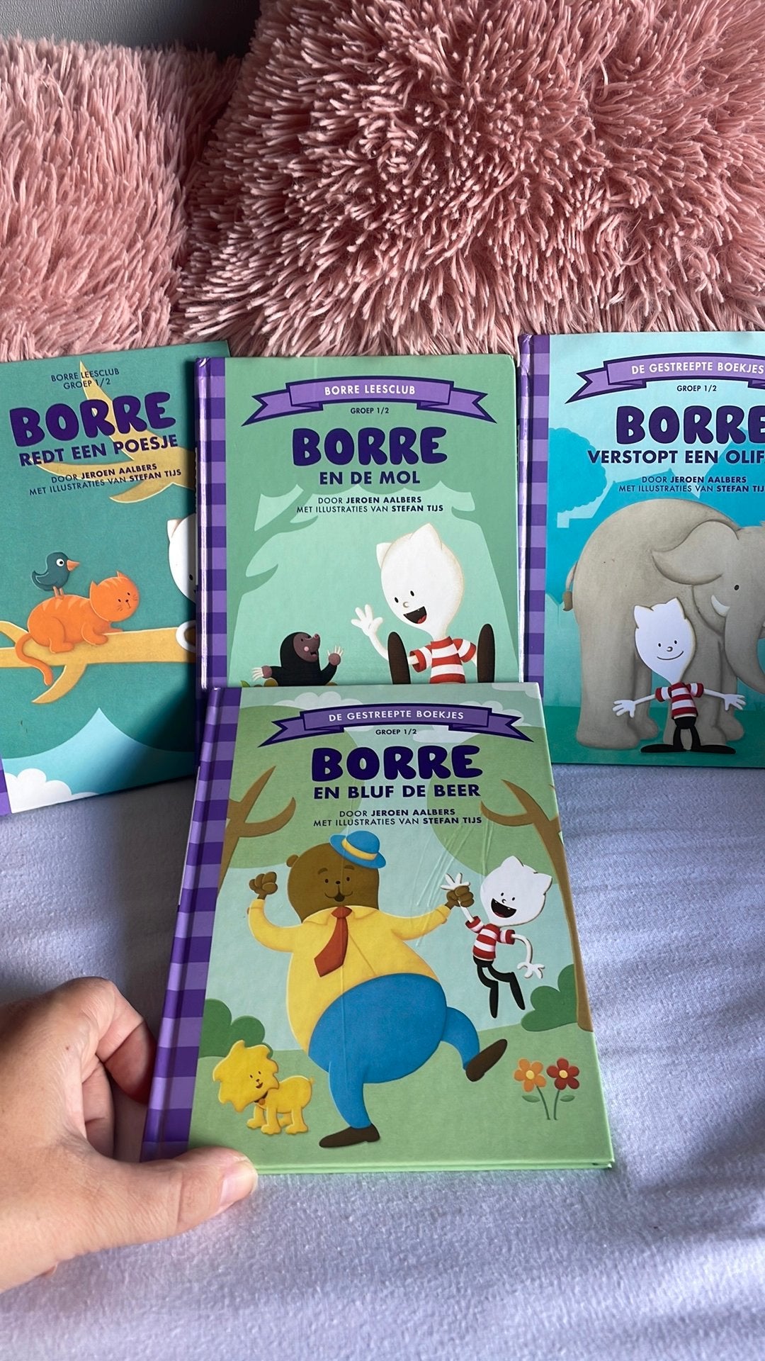 Borre leesclub 4 stuks, Boeken, Kinderboeken | Kleuters, Gelezen, Fictie algemeen, Jongen of Meisje, Ophalen of Verzenden