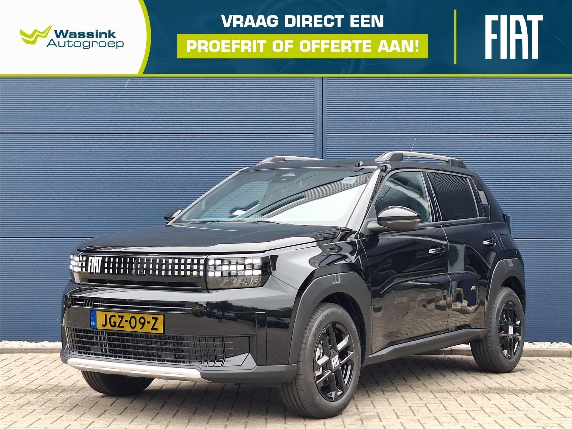 Fiat Grande Panda 1.2 Hybrid 100pk eDCT6 Icon | Cruise Contr, Auto's, Fiat, Parkeersensor, 600 kg, Zwart, Origineel Nederlands