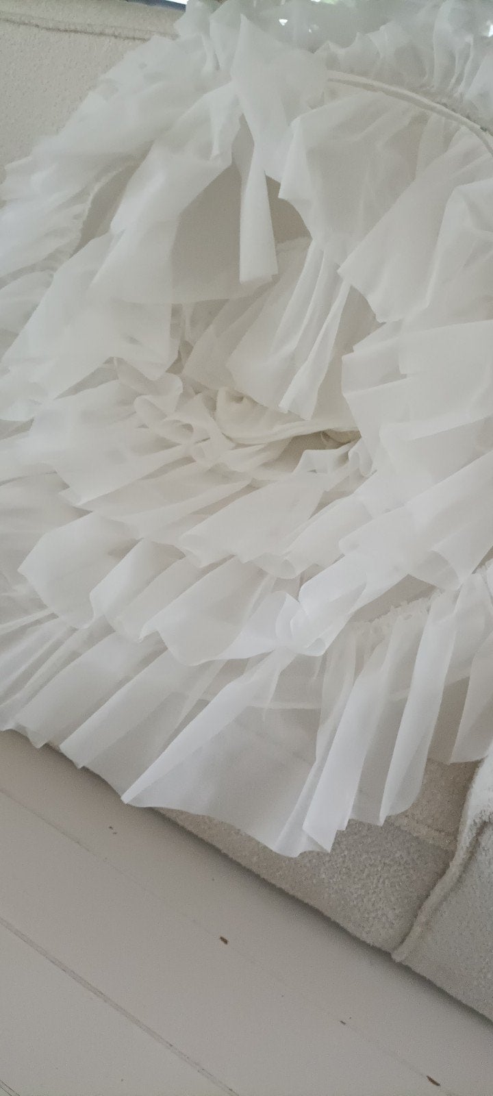 Hoepel, Kleding | Dames, Trouwkleding en Trouwaccessoires, Ophalen, Zo goed als nieuw, Wit, Accessoires