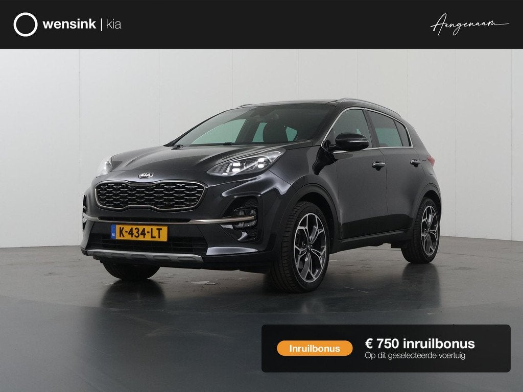 Kia Sportage 1.6 T-GDI GT-Line | Panoramadak | Navigatie | P, Auto's, Lane Keeping Assist, Gebruikt, 4 cilinders, Zwart