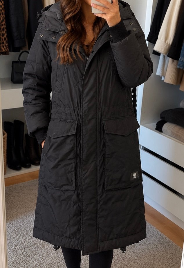 Lange jas g star raw s, Ophalen of Verzenden, Zo goed als nieuw, Zwart