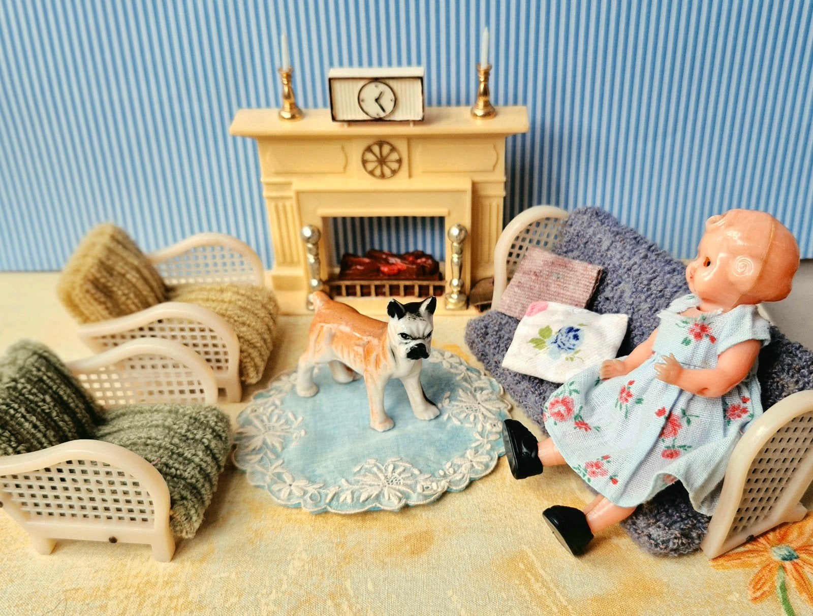Vintage poppenhuis meubels 1:12 Crailsheimer Marx retro, Ophalen of Verzenden, Gebruikt, Gebruiksvoorwerp