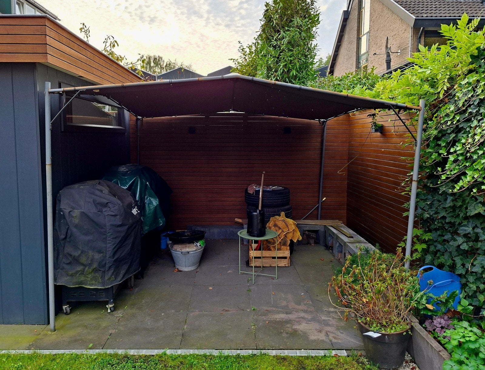 Stalen Pergola met Waterdicht Doek - 3x3m, Ophalen of Verzenden, Gebruikt, Overige typen